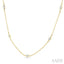 Marquise Shape Diamond Station Necklace