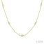 Marquise Shape Diamond Station Necklace