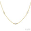 Marquise Shape Diamond Station Necklace
