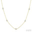 Oval Shape Diamond Station Necklace