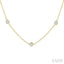 Oval Shape Diamond Station Necklace