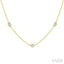 Oval Shape Diamond Station Necklace