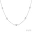 Marquise Shape Diamond Station Necklace