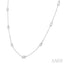 Emerald Shape Diamond Station Necklace