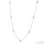 Princess Shape Diamond Station Necklace