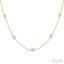 Marquise Shape Diamond Station Necklace