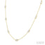 Emerald Shape Diamond Station Necklace