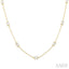 Emerald Shape Diamond Station Necklace