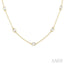 Emerald Shape Diamond Station Necklace