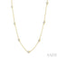 Oval Shape Diamond Station Necklace