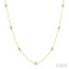 Oval Shape Diamond Station Necklace