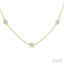 Oval Shape Diamond Station Necklace