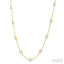 Marquise Shape Diamond Station Necklace