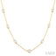 Emerald Shape Diamond Station Necklace