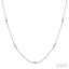 Marquise Shape Diamond Station Necklace