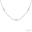 Marquise Shape Diamond Station Necklace