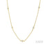 Marquise Shape Diamond Station Necklace