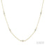 Marquise Shape Diamond Station Necklace
