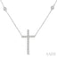 Cross Diamond Fashion Station Necklace