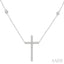 Cross Diamond Fashion Station Necklace