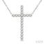 Cross Diamond Fashion Station Necklace