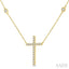 Cross Diamond Fashion Station Necklace