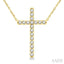 Cross Diamond Fashion Station Necklace