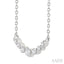 Graduated Diamond Fixed Smile Necklace