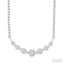 Graduated Diamond Fixed Smile Necklace