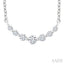 Graduated Diamond Fixed Smile Necklace