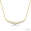 Graduated Diamond Fixed Smile Necklace