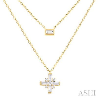 Baguette Diamond Layered Necklace