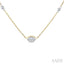 Marquise Shape Bezel Set Diamond Station Necklace