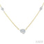 Pear Shape Bezel Set Diamond Station Necklace