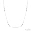 3 Stone Diamond Station Necklace