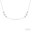 3 Stone Diamond Station Necklace