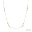 3 Stone Diamond Station Necklace