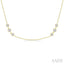 3 Stone Diamond Station Necklace