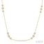 3 Stone Diamond Station Necklace