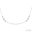 3 Stone Diamond Station Necklace