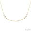 3 Stone Diamond Station Necklace