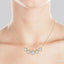 Round Shape 5 Stone Halo Lovebright Diamond Necklace