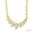 Graduated Petite Diamond Fashion Smile Necklace
