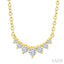 Graduated Petite Diamond Fashion Smile Necklace