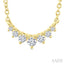 Graduated Petite Diamond Fashion Smile Necklace