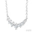 Graduated Petite Diamond Fashion Smile Necklace