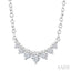 Graduated Petite Diamond Fashion Smile Necklace