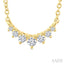 Graduated Petite Diamond Fashion Smile Necklace
