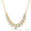 Graduated Diamond Smile Necklace