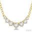 Graduated Diamond Smile Necklace